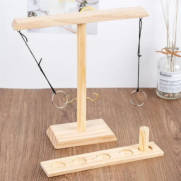 Pine Wood Ring Toss Game