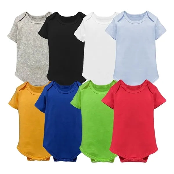 Cotton Baby Short-Sleeved Romper Bodysuit