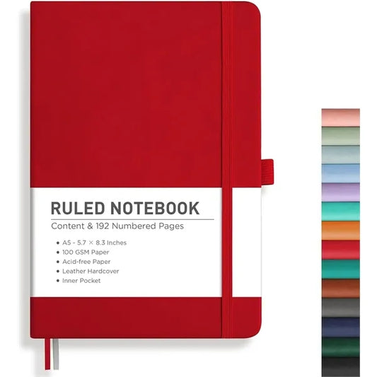 A5 Journal Notebook with 192 Numbered Pages