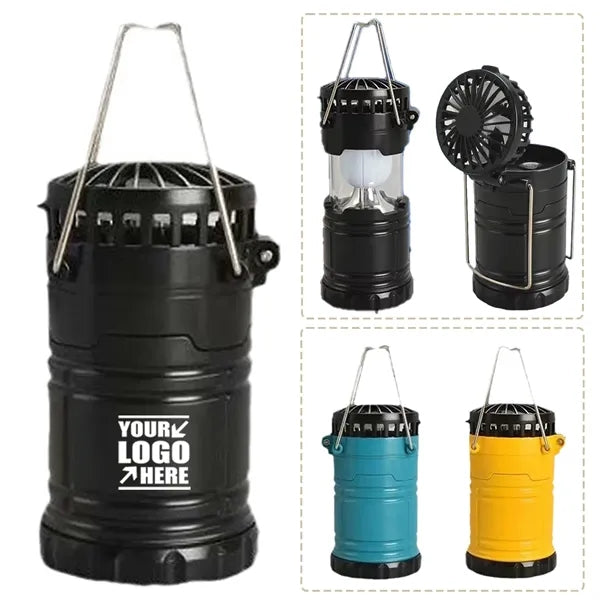 Camping Lantern Mini Fan Portable Light