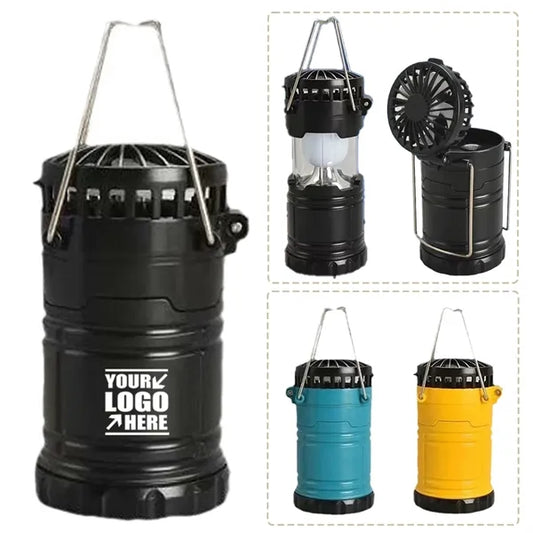 Camping Lantern Mini Fan Portable Light