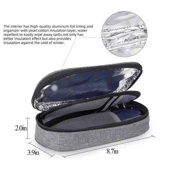 Portable Insulin Cooler Travel Bag with Ice Pack