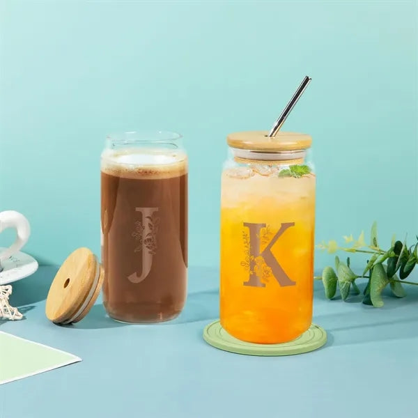 16 oz glass bottle with lid