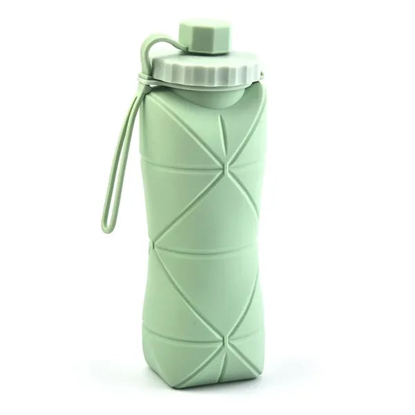 20 Oz. Silicone Foldable Leakproof Sports Water Bottle