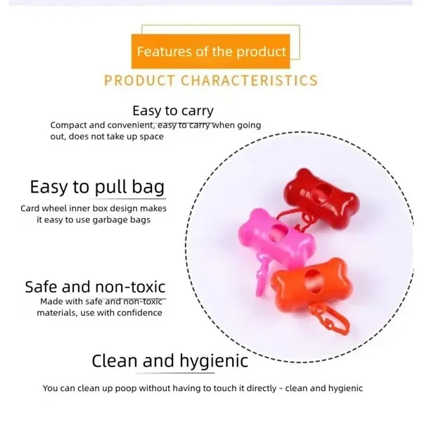 Portable pet bone-shaped poop picker