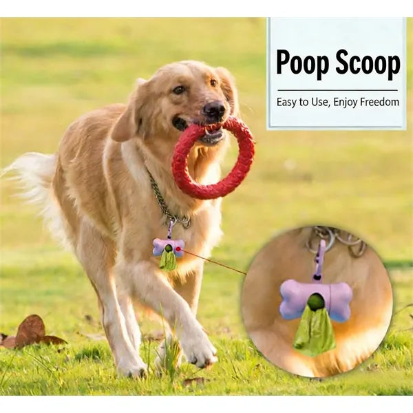 Portable pet bone-shaped poop picker