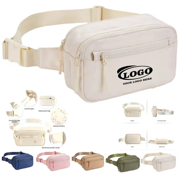 Nylon Multi-Compartment Waist Storage Bag