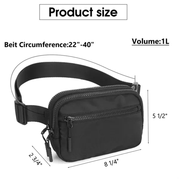Nylon Multi-Compartment Waist Storage Bag