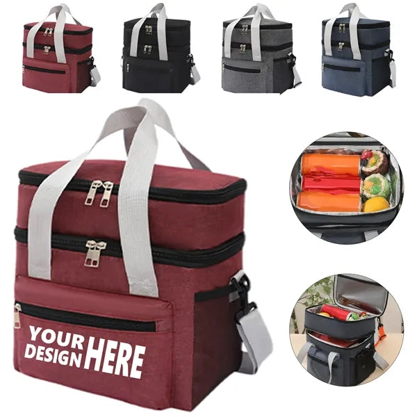 Portable Double-Deck Outdoor Picnic Bag