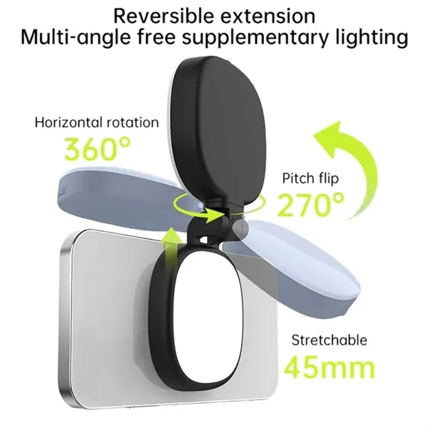 MagSafe Magnetic Selfie Light with Mirror for iPhone