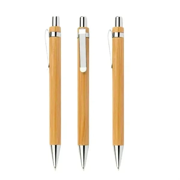 Retractable Bamboo Ballpoint Pen