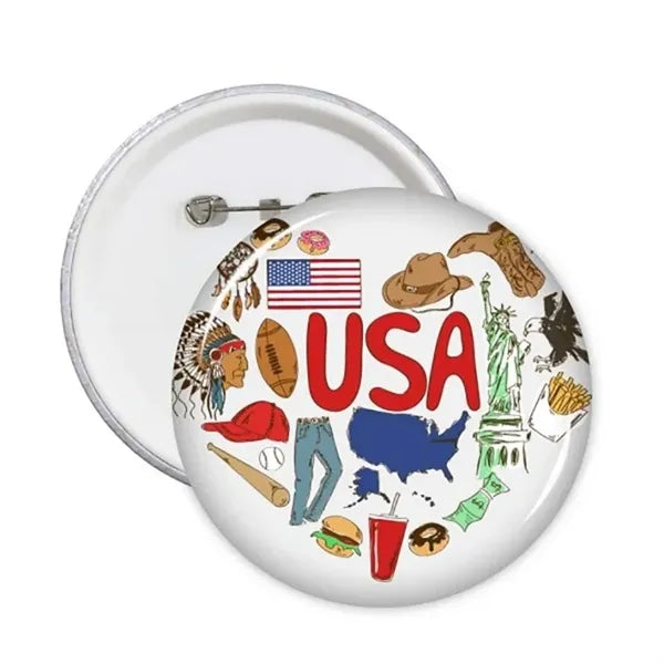 Full Color Pin Button Badge