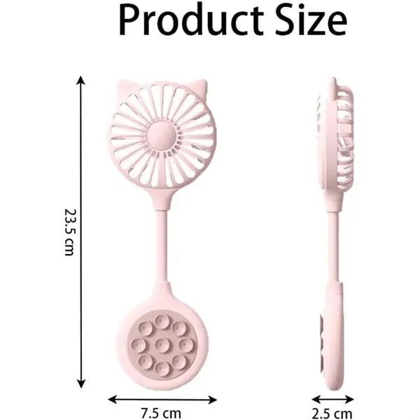 Suction Cup Mini Fan with Cat Ear