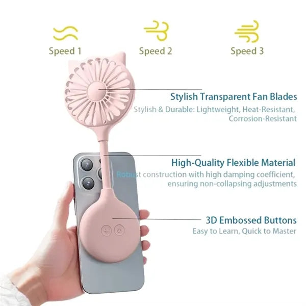 Suction Cup Mini Fan with Cat Ear