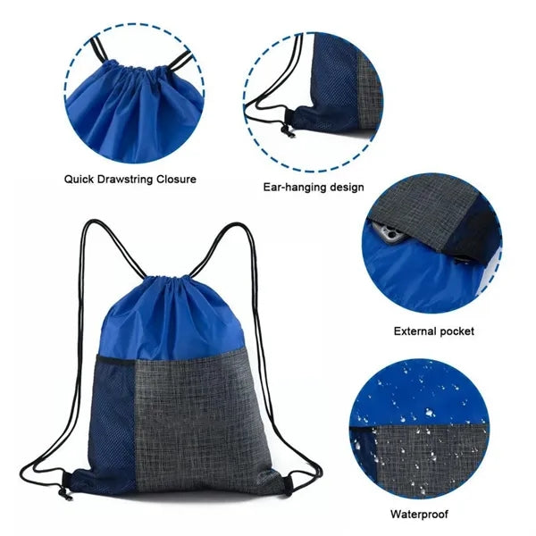 Etched Pocket Drawstring Sportpack