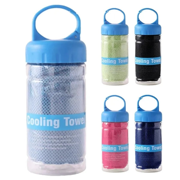 Absorbent Quick Drying Cooling Towel w/ Bottle