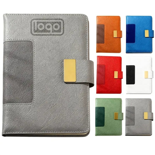 A5 PU Leather Magnetic Snap Notebook