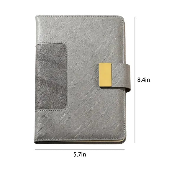 A5 PU Leather Magnetic Snap Notebook