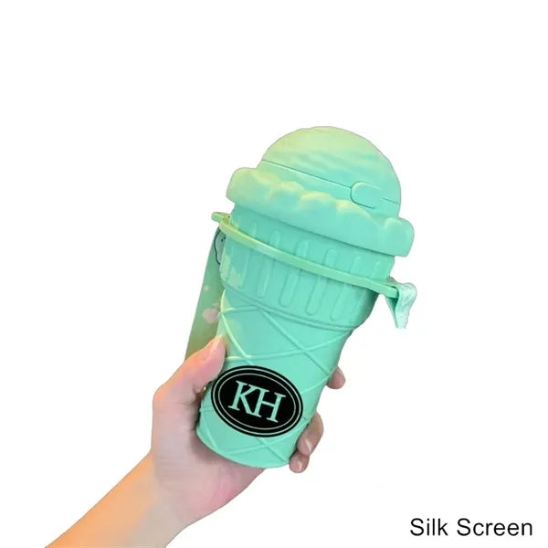 17 oz Ice Cream Style Straw Tumbler with Carry Strap