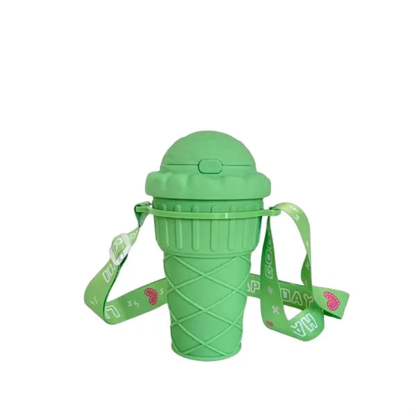17 oz Ice Cream Style Straw Tumbler with Carry Strap