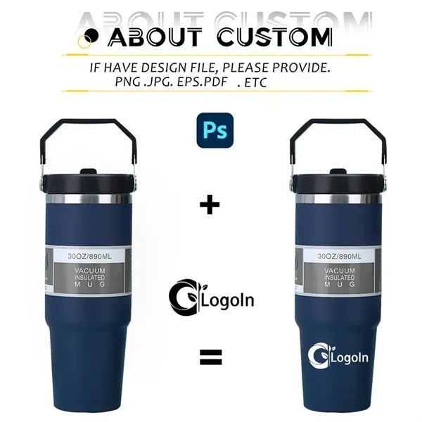 30oz Stainless Steel Water Bottle Double Wall Insulated