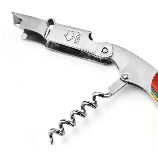Stainless Steel with Wood Wine Bottle opener