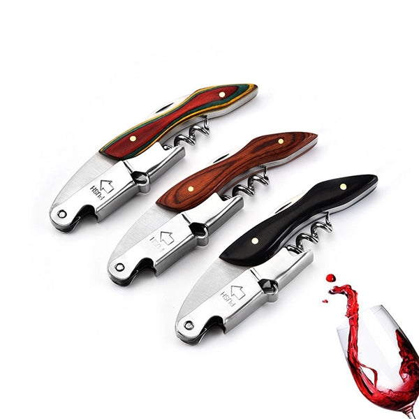 Stainless Steel with Wood Wine Bottle opener