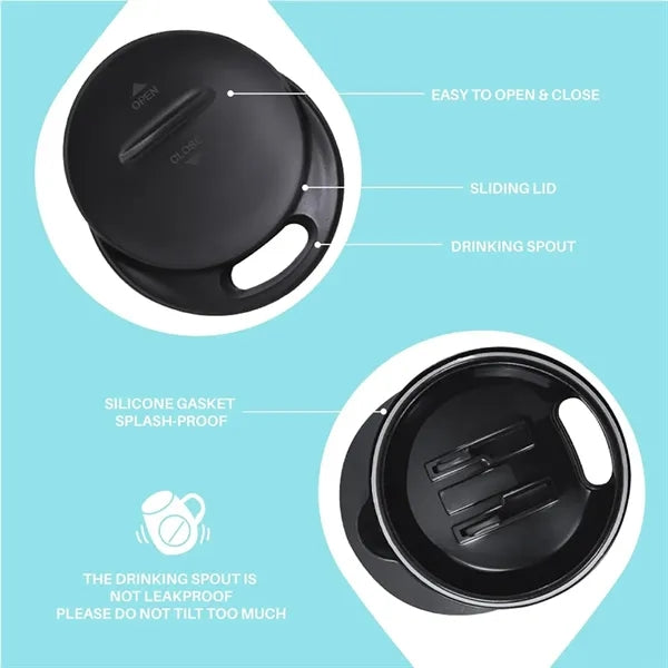 16oz Insulated Vacuum Coffee Mug with Handle and Lid