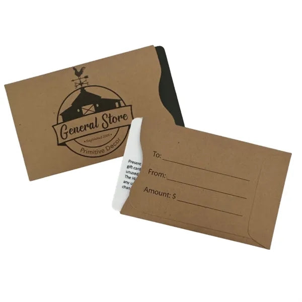 Brown Kraft paper card sleeves