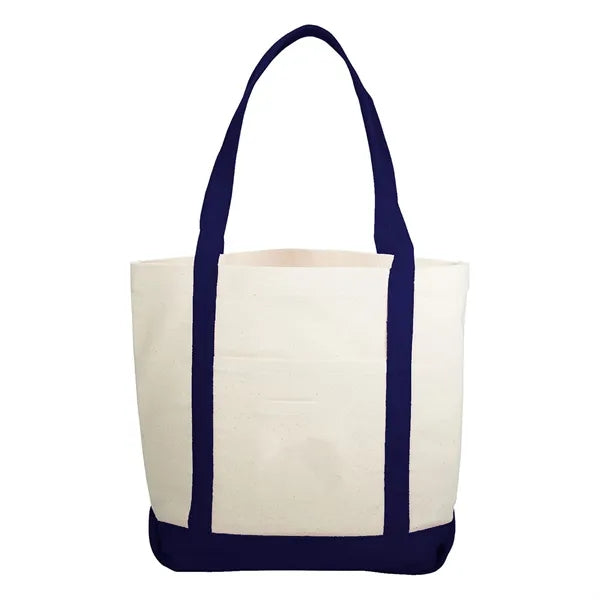 10 oz Cotton Canvas Boat Tote Bag - 12.25"W x14.75"H x 5"D x