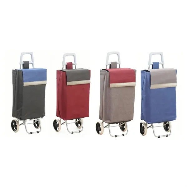 Foldable Rolling Grocery Shopping Trolley Cart With Bag