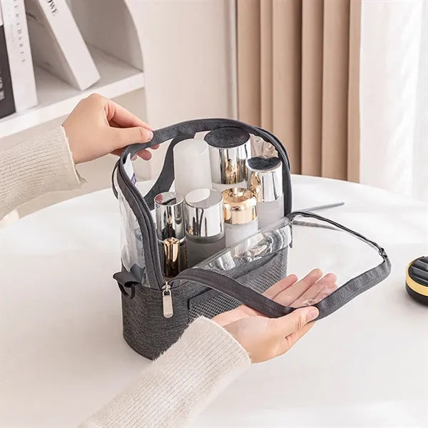 Clear Window Crossbody Cosmetic Utility Tote