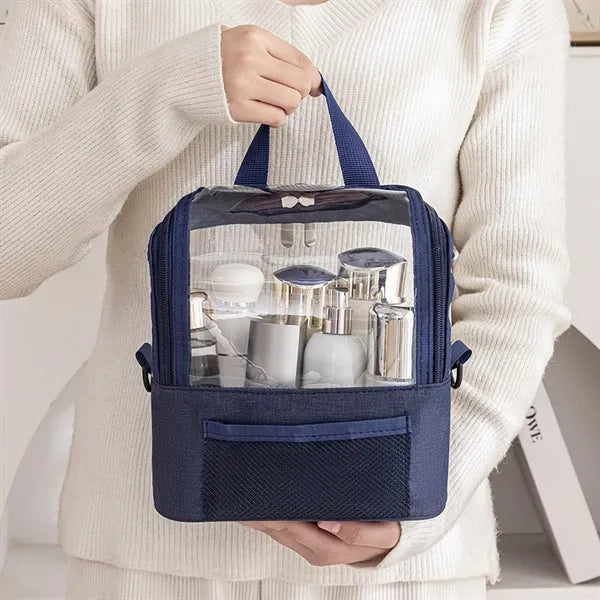 Clear Window Crossbody Cosmetic Utility Tote