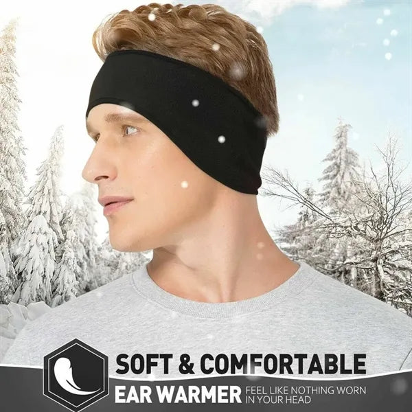 Fleece Ear Warmer Headband for Men Women Winter Running