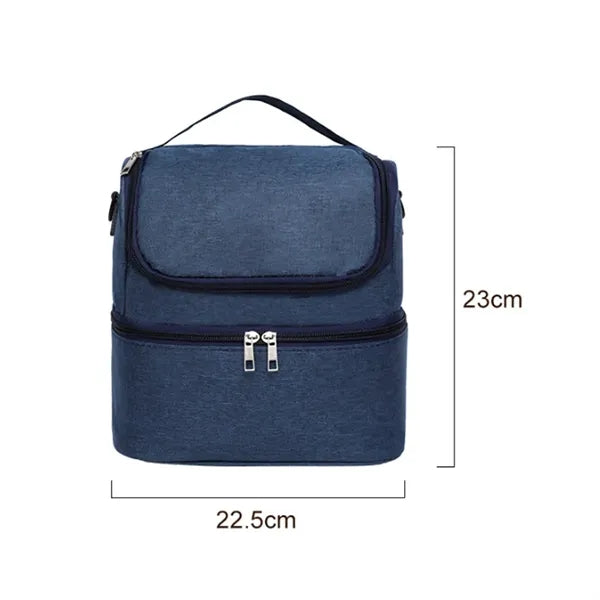Large Capacity Double-Layer Insulated Baby Bottle Cooler Bag