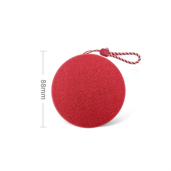 Portable Round Bluetooth Speaker with Fabric Grille