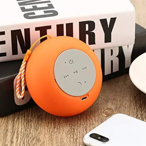 Portable Round Bluetooth Speaker with Fabric Grille