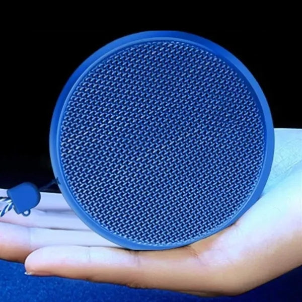 Portable Round Bluetooth Speaker with Fabric Grille