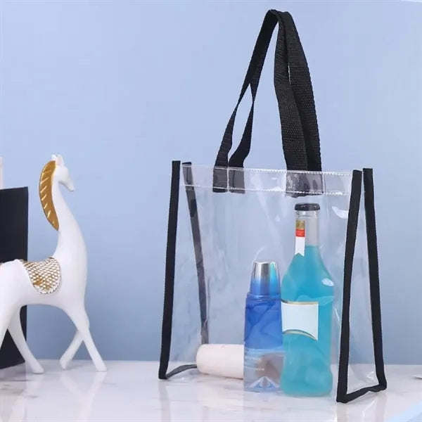 Clear PVC Tote Bag Large Capacity Cosmetic Shopping