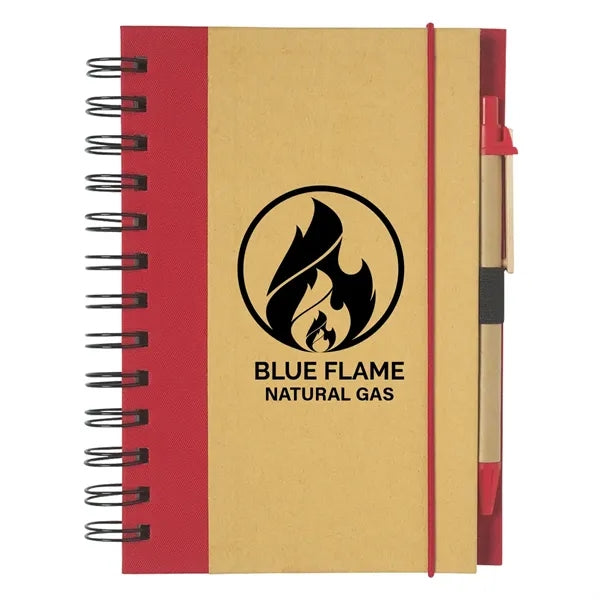 Eco-inspired Spiral Notebook & Pen