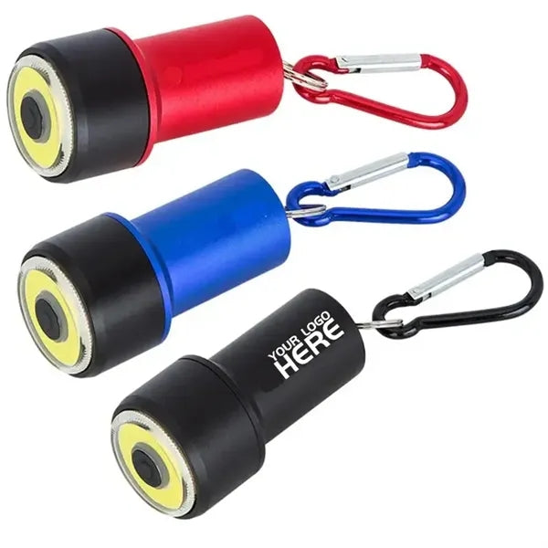 Mini COB Flashlight with Carabiner