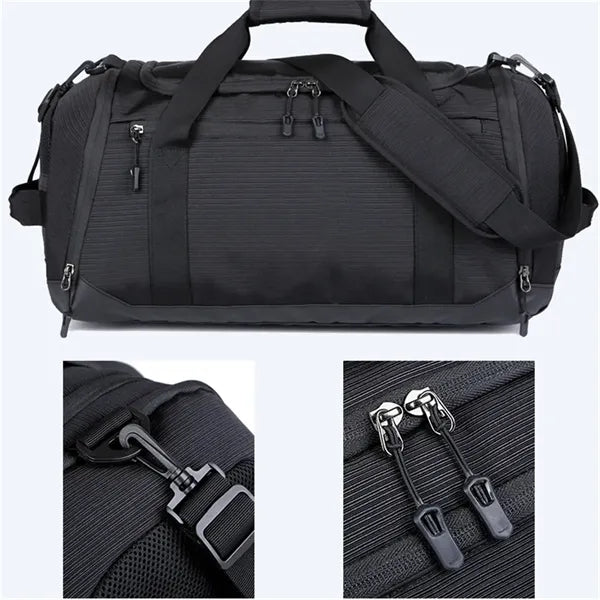 35L Men Independent Shoe Compartment Duffel Bag Luggage Stra