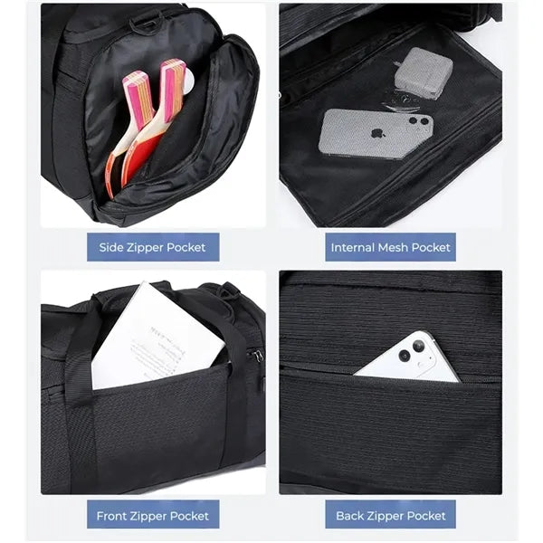 35L Men Independent Shoe Compartment Duffel Bag Luggage Stra