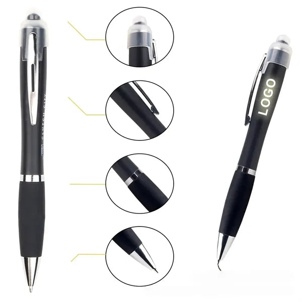 Multi-Function LED Light Touch Screen Ballpoint Pen