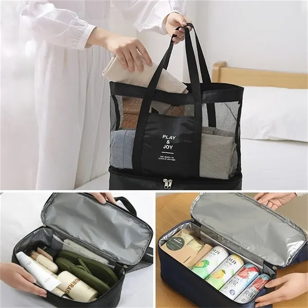 Mesh & Insulated Multi-Function Tote Bag