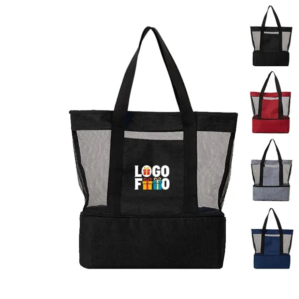 Thickened Mesh & Insulated Two-Section Tote Bag