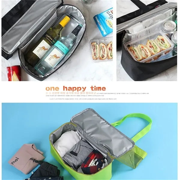 Thickened Mesh & Insulated Two-Section Tote Bag