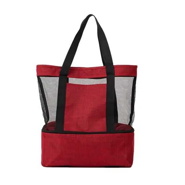 Thickened Mesh & Insulated Two-Section Tote Bag