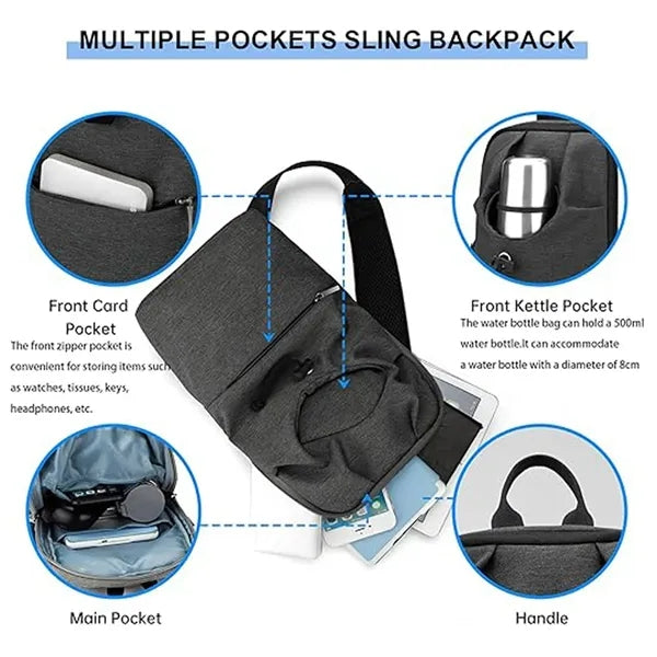 Crossbody Sling Backpack for Men Women