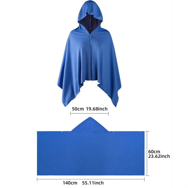 Cooling Hoodie Beach Cloak Instant Swim Cape Hooded Towel